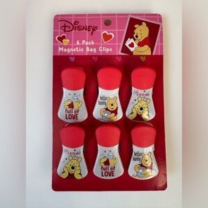 Disney Red and White Winnie the Pooh Bag Clips